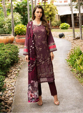 Riwayat By Ramsha Embroidered Lawn 3 Piece Unstitched Suit RM25RLEL Y-1102